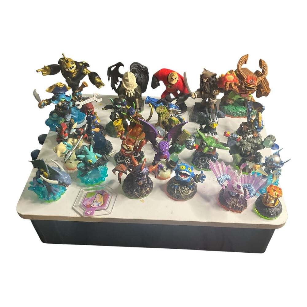 Skylanders and Disney Infinity Figures Lot with Portals and Accessories